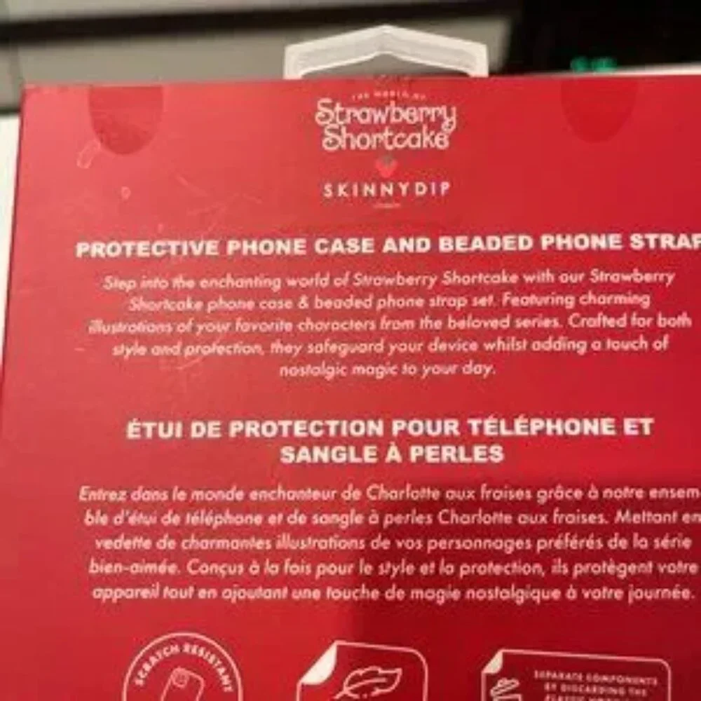 Strawberry‎ Shortcake Phone Case & Strap (13 and 14 Pro Max (new/x/kids)